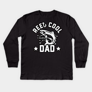 Reel Cool Dad Kids Long Sleeve T-Shirt